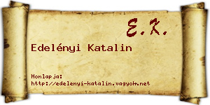 Edelényi Katalin névjegykártya