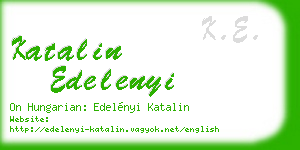 katalin edelenyi business card