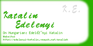 katalin edelenyi business card